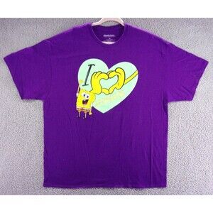 SpongeBob SquarePants Shirt Mens 2XL Double Sided Graphic Love Nickelodeon